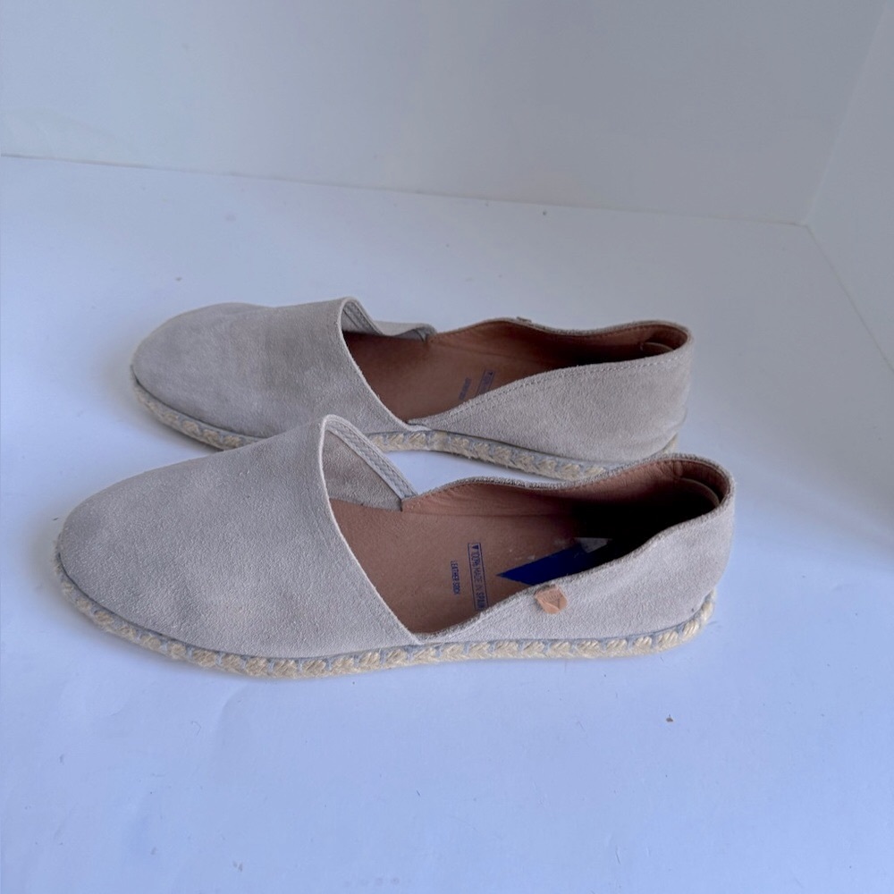 Verbenas Carmen Womens 42 EU Shoes Gray Suede Leather Espadrille Flat Sandals - Picture 5 of 12